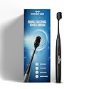 Winston Electric Toothbrush with Super Soft Charcoal Bristles for Adults - Sonic Toothbrush | Waterproof with 2 Cleaning Modes | Suitable for Sensitive Gums - 1-Year Warranty (Black)