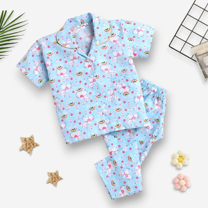 winsworld kids nightwear baby boys  baby girls printed cotton
