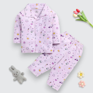 winsworld kids nightwear baby boys  baby girls printed cotton
