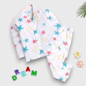 winsworld kids nightwear baby boys  baby girls printed cotton