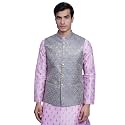 WINTAGE Men39s Banarsi Rayon Cotton Bandhgala Festive