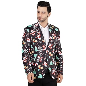 WINTAGE Mens Dust Free Velvet Christmas Blazer