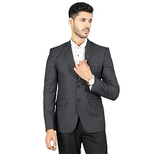 WINTAGE Mens Polyester Cotton Plain Blazer