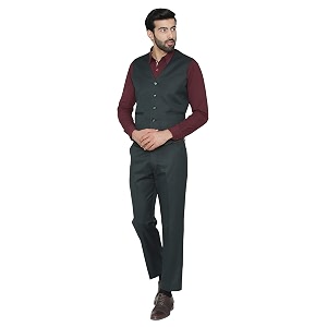 wintage men39s polyester cotton and evening vest amp pant set