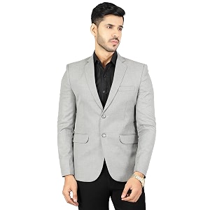 WINTAGE Mens Polyester Cotton Plain Blazer