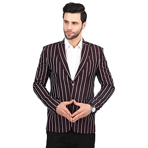 WINTAGE Mens Polyester Cotton Blazer
