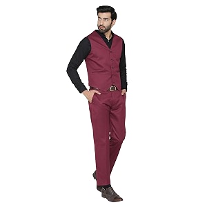 wintage men39s polyester cotton and evening vest amp pant set