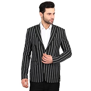 WINTAGE Mens Polyester Cotton Blazer