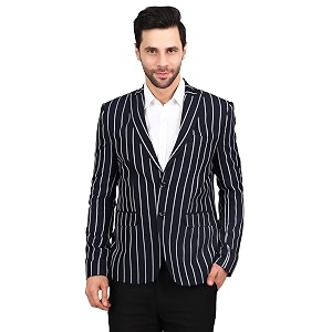 WINTAGE Mens Polyester Cotton Blazer