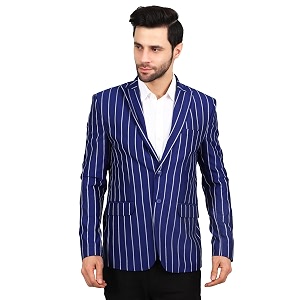 WINTAGE Mens Polyester Cotton Blazer