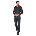 WINTAGE Men's Polyester Cotton and Evening Vest &amp; Pant Set