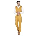 WINTAGE Men's Polyester Cotton and Evening Vest &amp; Pant Set
