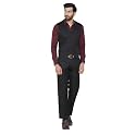 WINTAGE Men's Polyester Cotton and Evening Vest &amp; Pant Set
