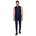 WINTAGE Men's Pure Linen Wedding and Evening Vest and Pant Set