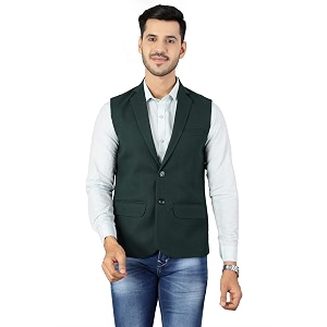 WINTAGE Mens Tweed Wool Modi Nehru Jacket