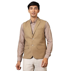 WINTAGE Mens Tweed Wool Modi Nehru Jacket