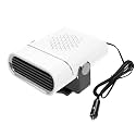 Winter Car Heater Ptc Mini Car Heater Fan Windshield Car Heater Portable Fan For Cars Windshield Defroster Demister(WHITE)