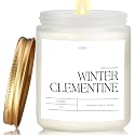 Winter Clementine Scented Candle for Home, 9oz Non Toxic Soy Candle