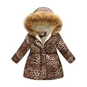 Winter Coats For Girls Hooded Waterproof Floral Printed Kids Toddler Warm Snow Jacket