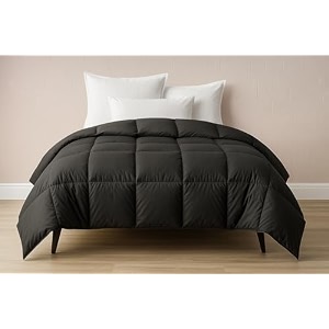winter comforter for double bed  ultra soft amp warm all-season duvet  300 gsm solid microfiber blanket  cozy lightweight amp breathable  dark grey  90x100 inches