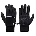 Winter Gloves Men Women Cold Weather Warm Running Gloves Touchscreen Thin Lightweight Liner Glove for Hiking Driving Cycling