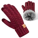 Winter Gloves for Women, Touchscreen Cold Weather Thermal Warm Fleece Lined