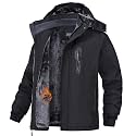 Winter Jacket for Boys and Girls Waterproof Ski Jacket Winter Snow Coat Hooded Fleece Windproof with Zip Pockets