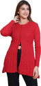 Winter knit Woven Round Neck Casual Women Red Sweater