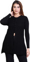 Winter knit Woven Round Neck Casual Women Black Sweater