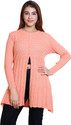 Winter knit Woven Round Neck Casual Women Pink Sweater