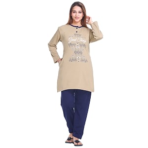 Winter Wear Warm Printed Night Suit