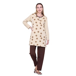 Winter Wear Warm Printed Night Suit