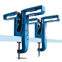 Winterial Snowboard and Ski Vise, Set of Two Non-Slip Vice Grips with Horizontal Vertical Working Positions for Tuning, Repair and Waxing/Rubber Brake Retainers and Secure Board Grip Arm