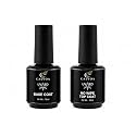 No Wipe Gel Top Coat And Base Coat Set - Soak Off Led Nail Lamp Gel Base Top Coat Finish Nail Art Design For Women 2 PCS (15ML)