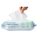Wipemate EWG-Verified Premium Baby Wipes, 99% Water-Based, Plastic-Free, Ultra-Soft Plant-Based Wipe, Chlorine/Alcohol-Free, pH-Balanced, Hypoallergenic Cruelty-Free with Durable Flip-Top Lid 80-Ct