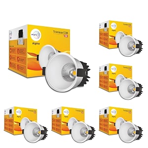 wipro 12w Alpha Trimless COB Warm