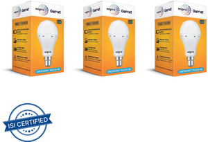 wipro 85w rechargeable led pack of 3 with backup of 4 hrs bulb emergency light