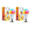 wipro 9W B22D Wi-Fi Smart LED Bulb with Music Sync | Voice Control with Alexa, Google Asst | App Control |16 M Colours, White Tunable - Warm, Neutral & Cool White +Dimmable | Scenes | Pack of 3