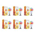 wipro 12.5W B22D Wi-Fi Smart LED Bulb with Music Sync | Voice Control with Alexa, Google Asst | App Control |16 M Colours, White Tunable - Warm, Neutral &amp; Cool White +Dimmable | Scenes | Pack of 6