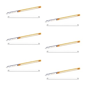 wipro garnet linear under cabinet light 10w warmwhite aluminium 2ft pack of 6