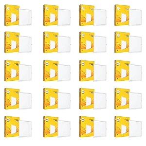 wipro garnet 10w square led wave infinity panel  neutral white light 4000k  rimless panel with ultra-slim design  recessed down light for false ceiling  cutout - 130x130mm  pack of 20