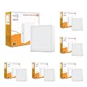wipro Garnet 12W Rimless Square LED Surface Panel | Neutral White Light (4000K) | Elegant Rimless Design for Wider Spread of Light | Surface Mounted LED Down Light for Ceiling | Pack of 6