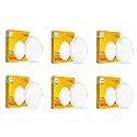 wipro Garnet 15W Round LED Wave Infinity Panel | Neutral White Light (4000K) | Rimless Panel with Ultra-Slim Design | Recessed Down Light for False Ceiling | Cutout - 150mm | Pack of6