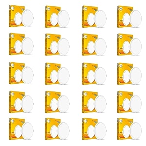 wipro garnet 20w round led wave infinity panel  warm white light 2700k  rimless panel with ultra-slim design  recessed down light for false ceiling  cutout - 205mm  pack of 20