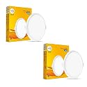 wipro Garnet 20W Round LED Wave Infinity Panel | Neutral White Light (4000K) | Rimless Panel with Ultra-Slim Design | Recessed Down Light for False Ceiling | Cutout - 205mm | Pack of 2
