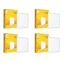 wipro Garnet 20W Square LED Wave Infinity Panel | Cool White Light (6500K) | Rimless Panel with Ultra-Slim Design | Recessed Down Light for False Ceiling | Cutout - 205x205mm | Pack of 4