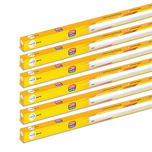 wipro garnet 22w led batten for living room amp bedroom  bright amp energy efficient tubelight for home  neutral white 4000k with upto 2200 lumen4feet pack of 6