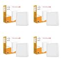 wipro Garnet 24W Rimless Square LED Surface Panel | Warm White Light (2700K) | Elegant Rimless Design for Wider Spread of Light | Surface Mounted LED Down Light for Ceiling | Pack of 4