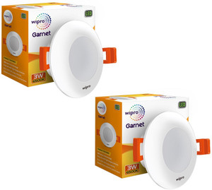 wipro garnet 3w led mini downlighter pack of 2 recessed ceiling light ceiling lamp