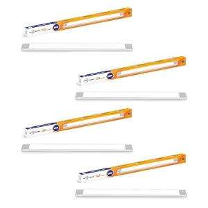 wipro garnet linear under cabinet light 5w neutralwhite aluminium 1ft pack of 4